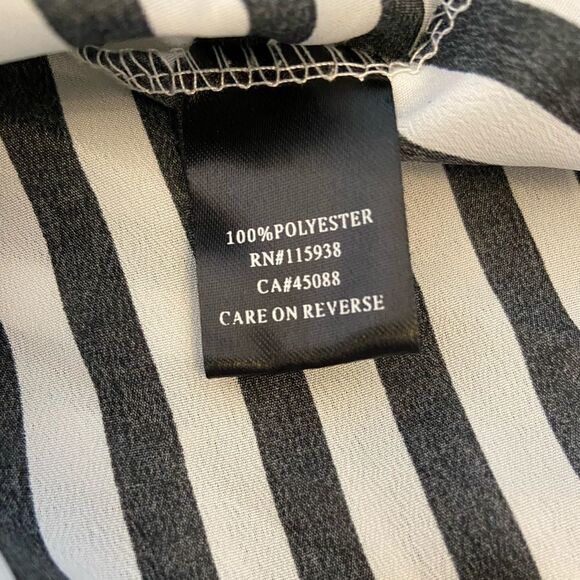 LOVELY GIRL Black&White Striped Cut Out Mini Dress - Picture 5 of 9